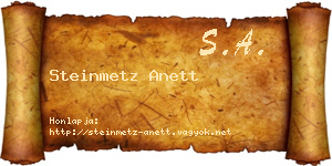 Steinmetz Anett névjegykártya